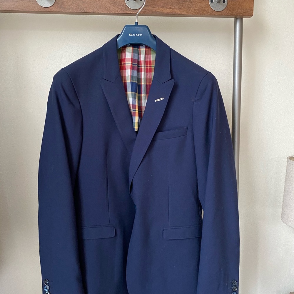 Gant Rugger Hopsack Peak Lapel Blazer, US38, EU48